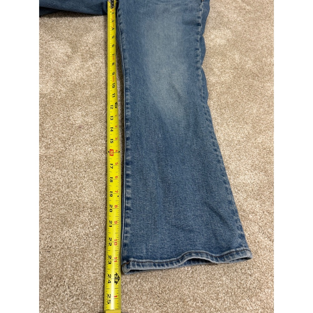 Madewell Mid Rise Kick Out Jeans Blue Petite Size 30P Cropped Flare Denim - Picture 7 of 8